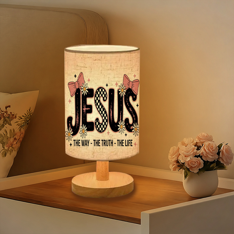 USB-powered Linen Lamp Suitable as a Bedside Decoration 