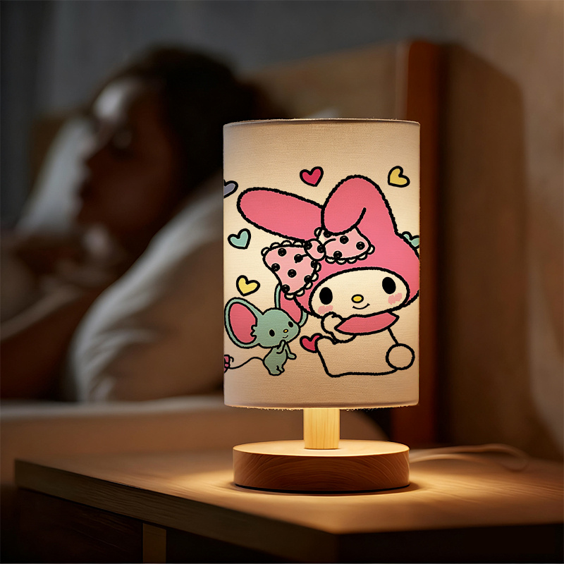 A modern Sanrio USB-powered linen lamp with a creative design