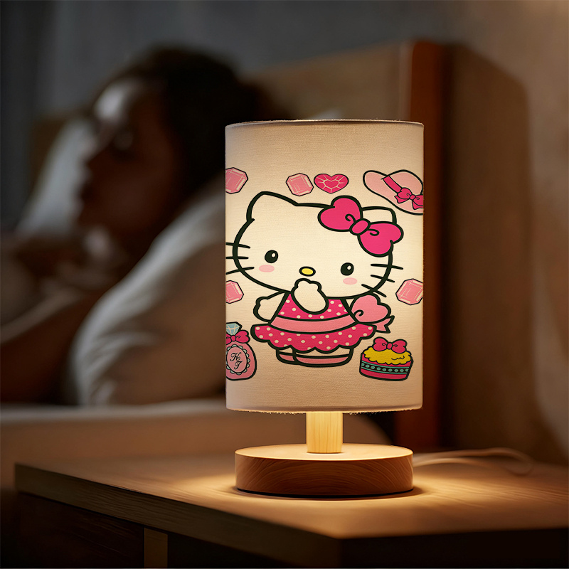 A modern Sanrio USB-powered linen lamp with a creative design