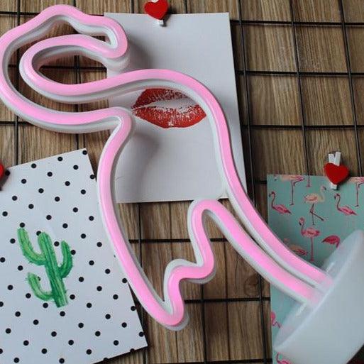LED Flamingo Neon Lamp For Decor-3D Optical Lamp
