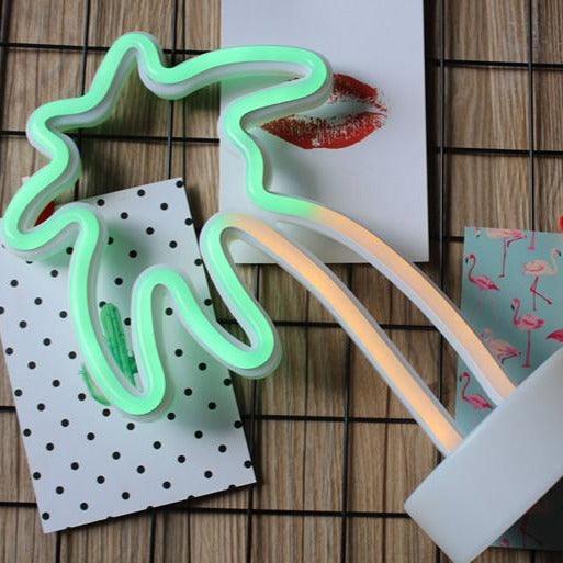 Palm Tree Neon Lamp With USB And Battery Power-3D Optical Lamp