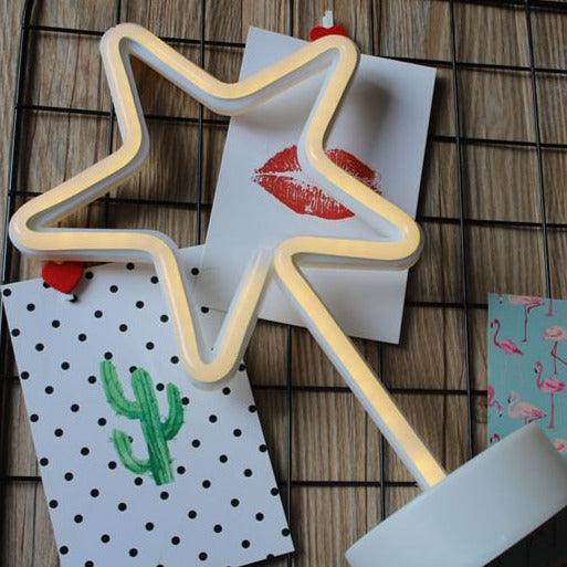 USB And Battery Powered Star Neon Modelling Lamp-3D Optical Lamp