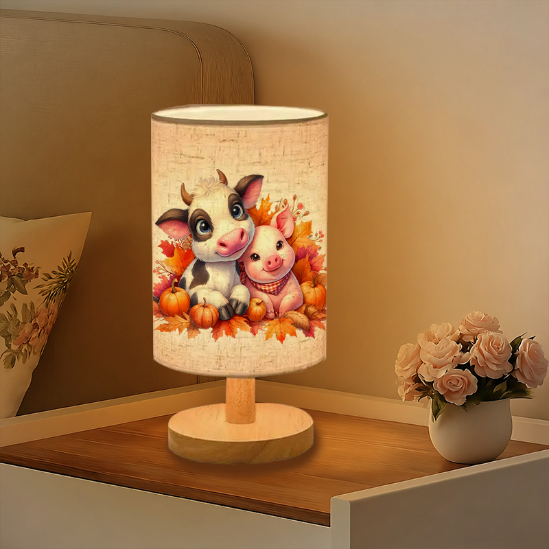 A modern USB-powered linen lamp with unique design and exquisite patterns