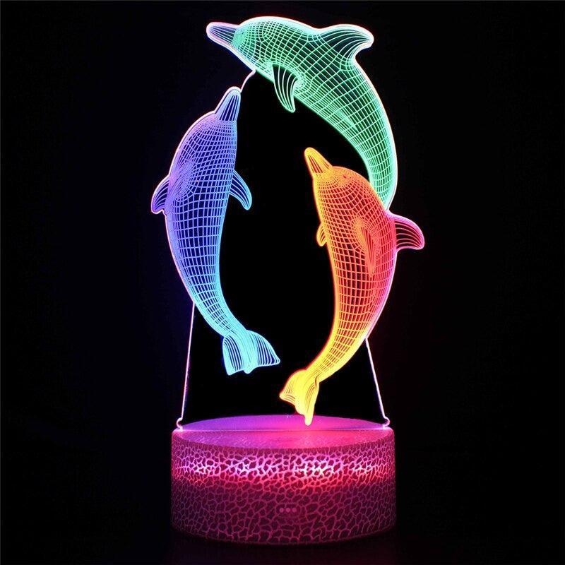 3D Night Light Table Lamp - 3D Optical Lamp
