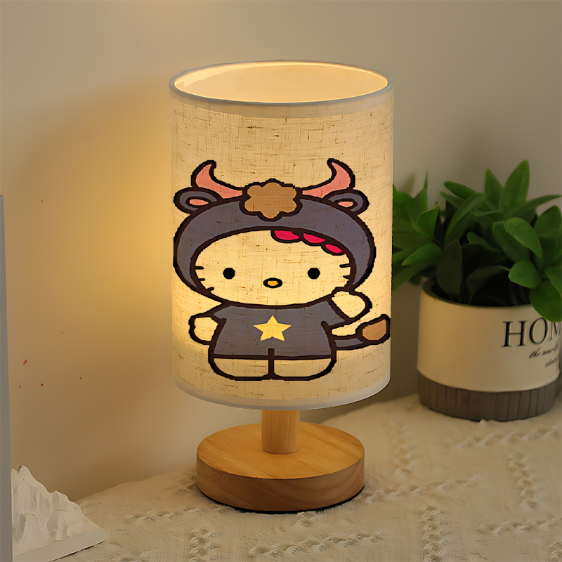 A modern Sanrio USB-powered linen lamp with a creative design