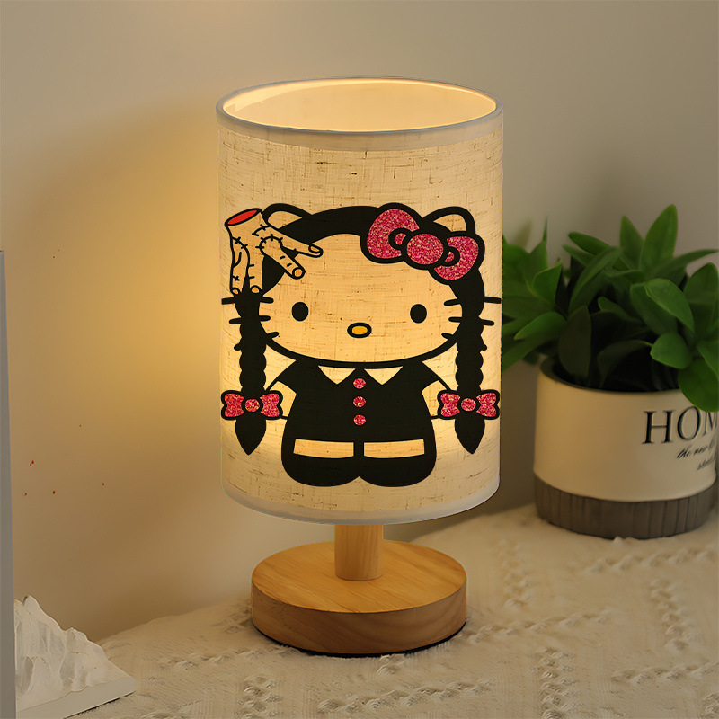 Sanrio Hello like Character USB Powered Bedside Lamp With Cute Bow