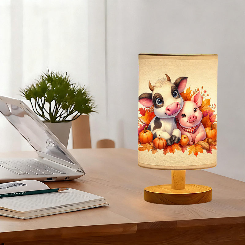 A modern USB-powered linen lamp with unique design and exquisite patterns