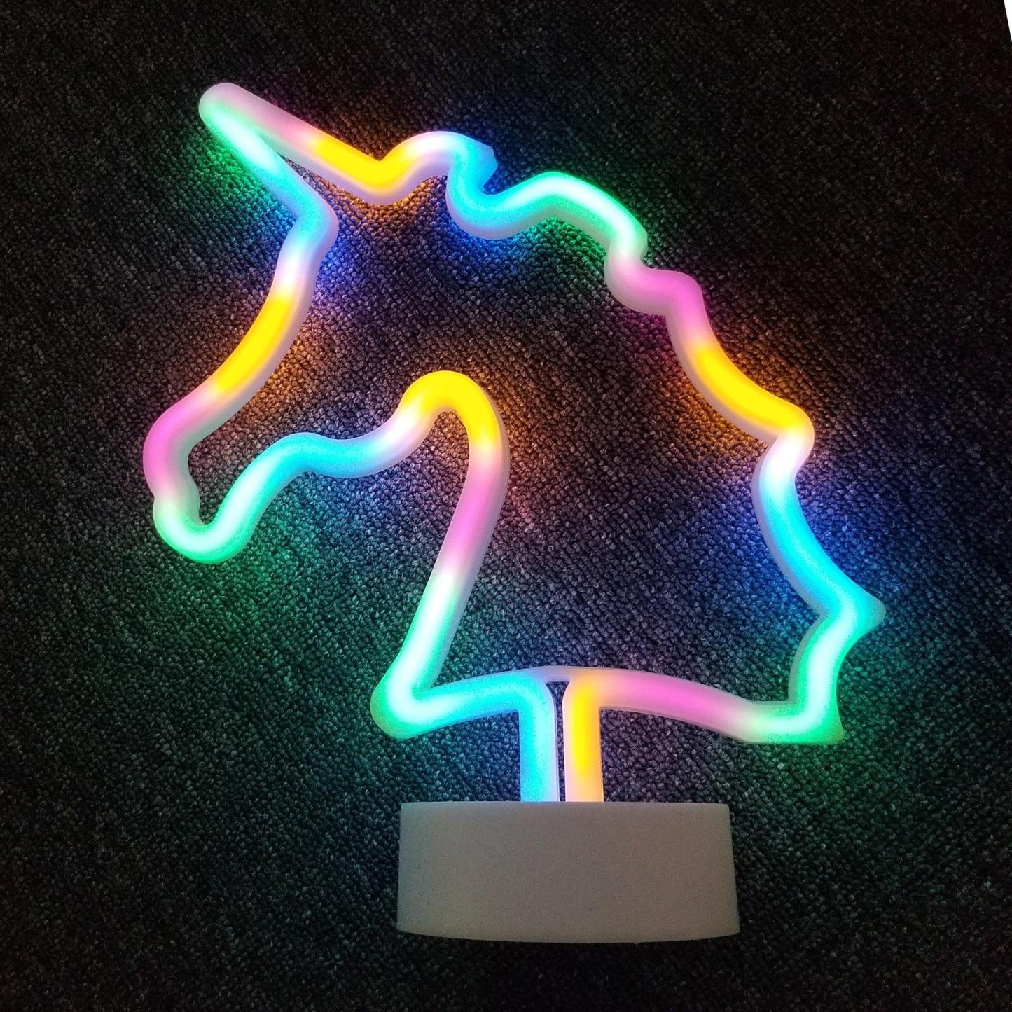 Rainbow Unicorn Neon Modelling Lamp - 3D Optical Lamp