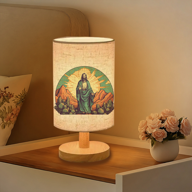 A Modern USB powered Linen Lamp with Unique Design and Exquisite Patterns