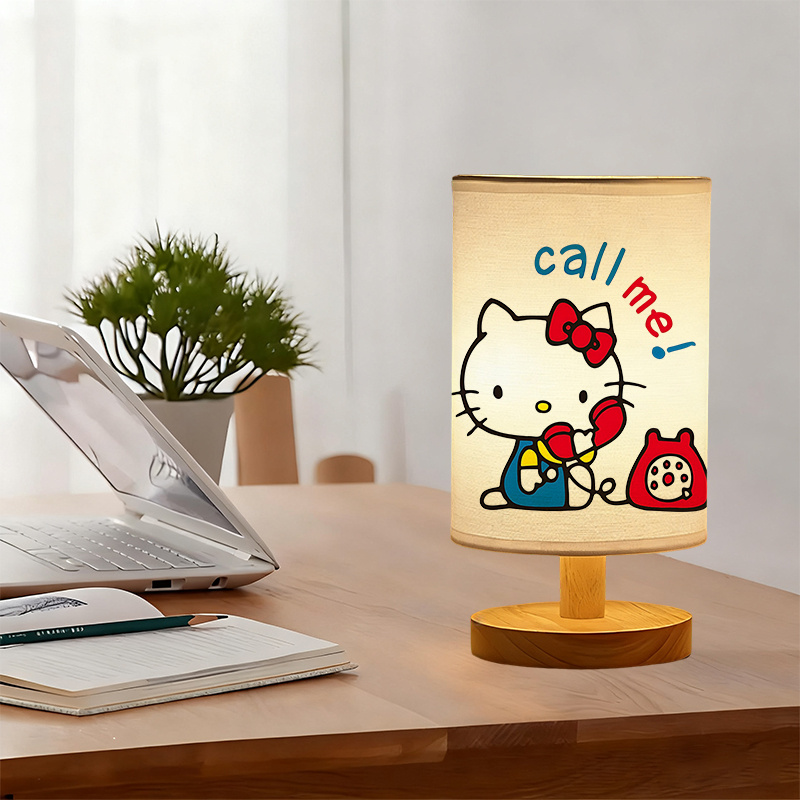 Modern Sanrio USB powered linen lamp with a creative design