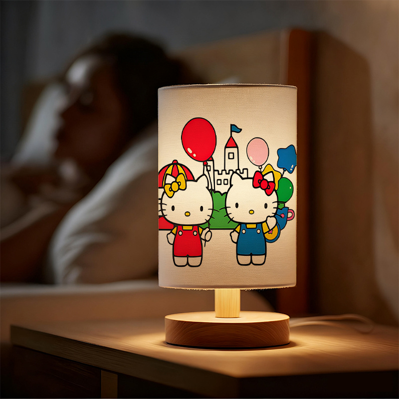 A modern Sanrio USB-powered linen lamp with a creative design