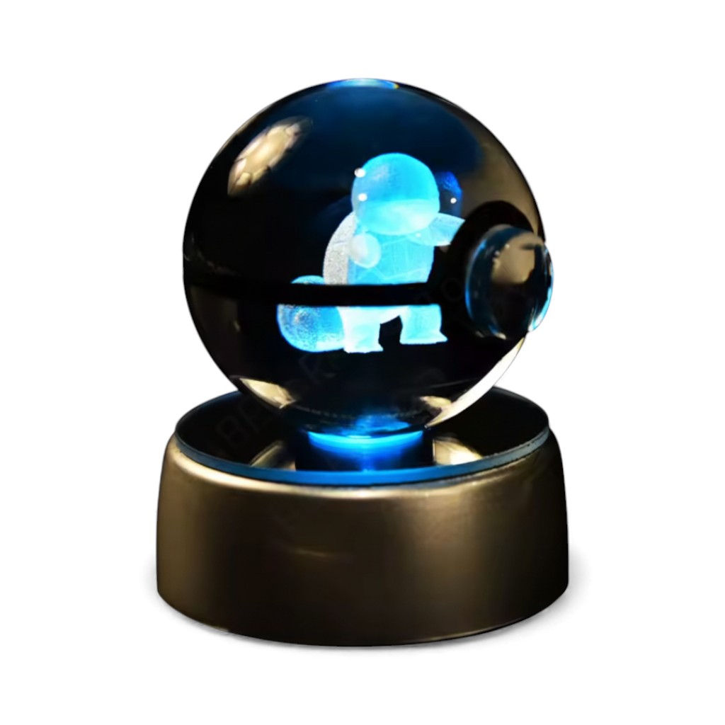 Pokemon Crystal Ball 3D Pikachu Mewtwo Mew Gengar Night Light Lamp 