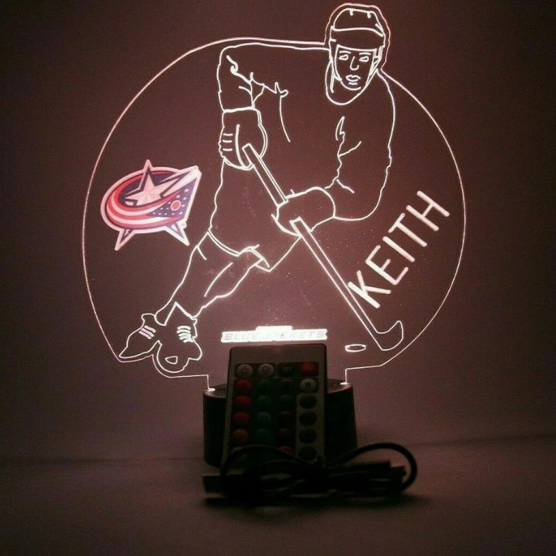 Columbus Blue Jackets NHL Hockey Player Sports Light Lamp 