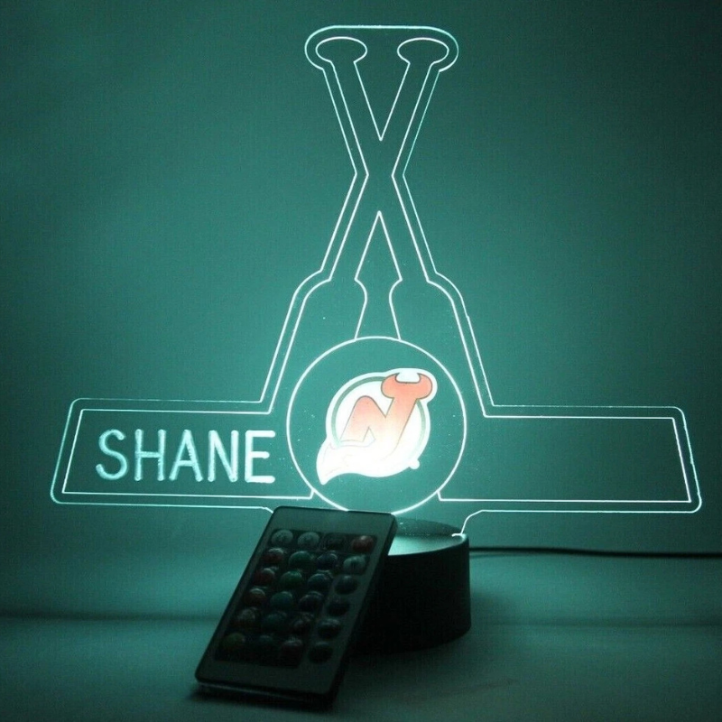 New Jersey Devils NHL Hockey Sports Light Up Lamp