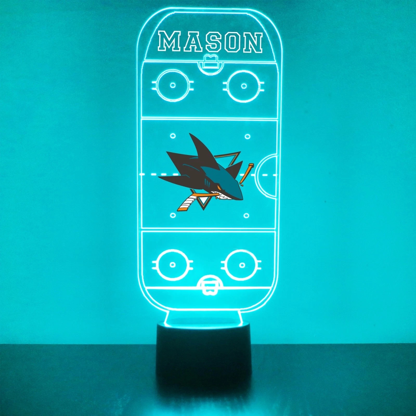 Customized San Jose Sharks Themed LED Night Lamp
