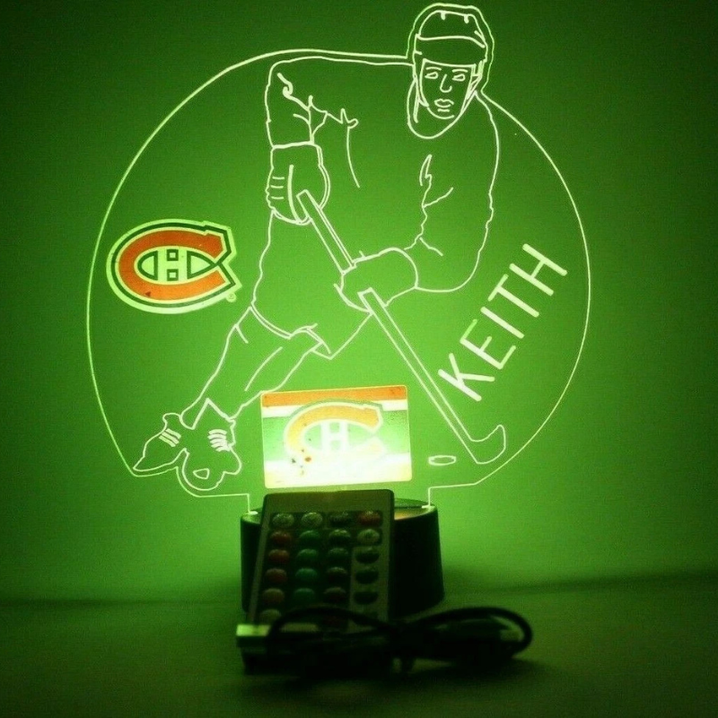 Montreal Canadiens Personalized Hockey Acrylic LED Lamp