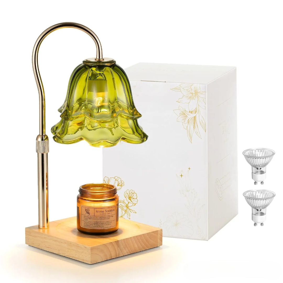 Floral Glass Candle Warmer Lamp