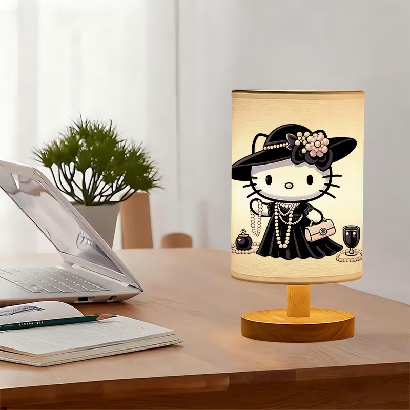 Kitty Night Themed USB Powered Bedside Lamp