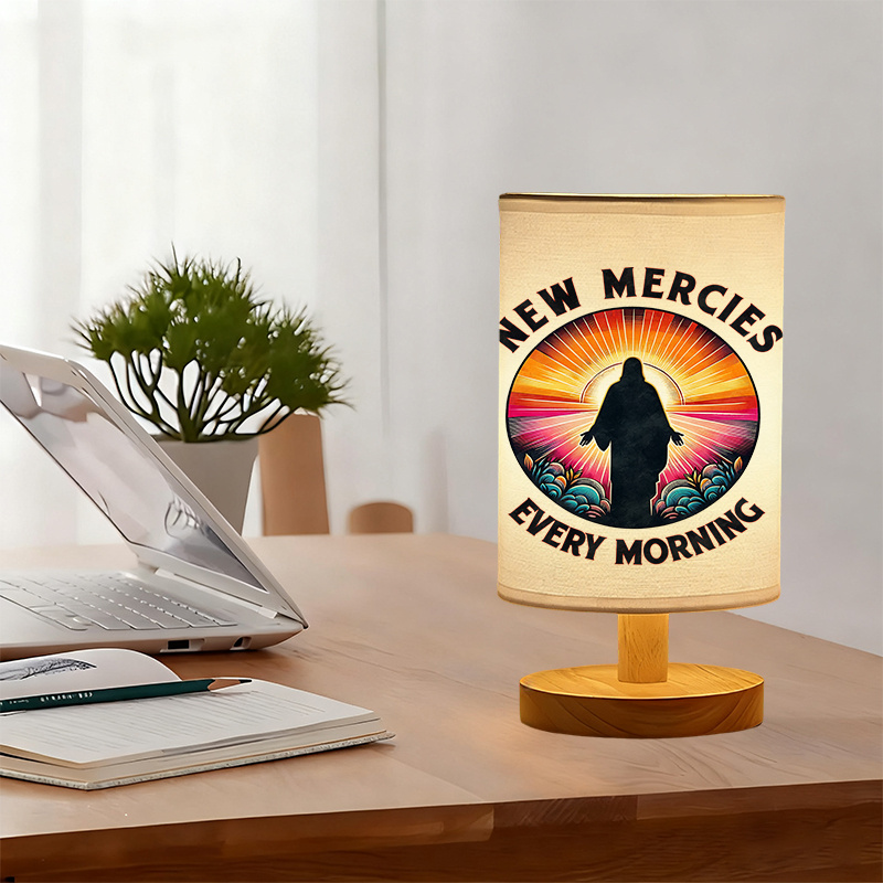 Modern USB-powered Linen Lamp Bedside Decoration