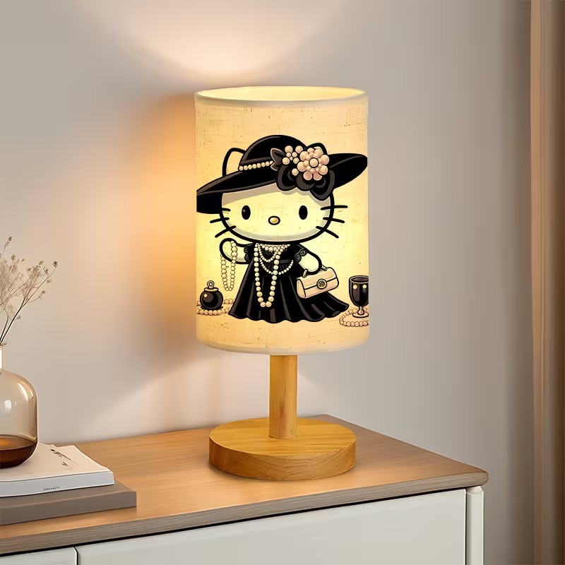 Kitty Night Themed USB Powered Bedside Lamp