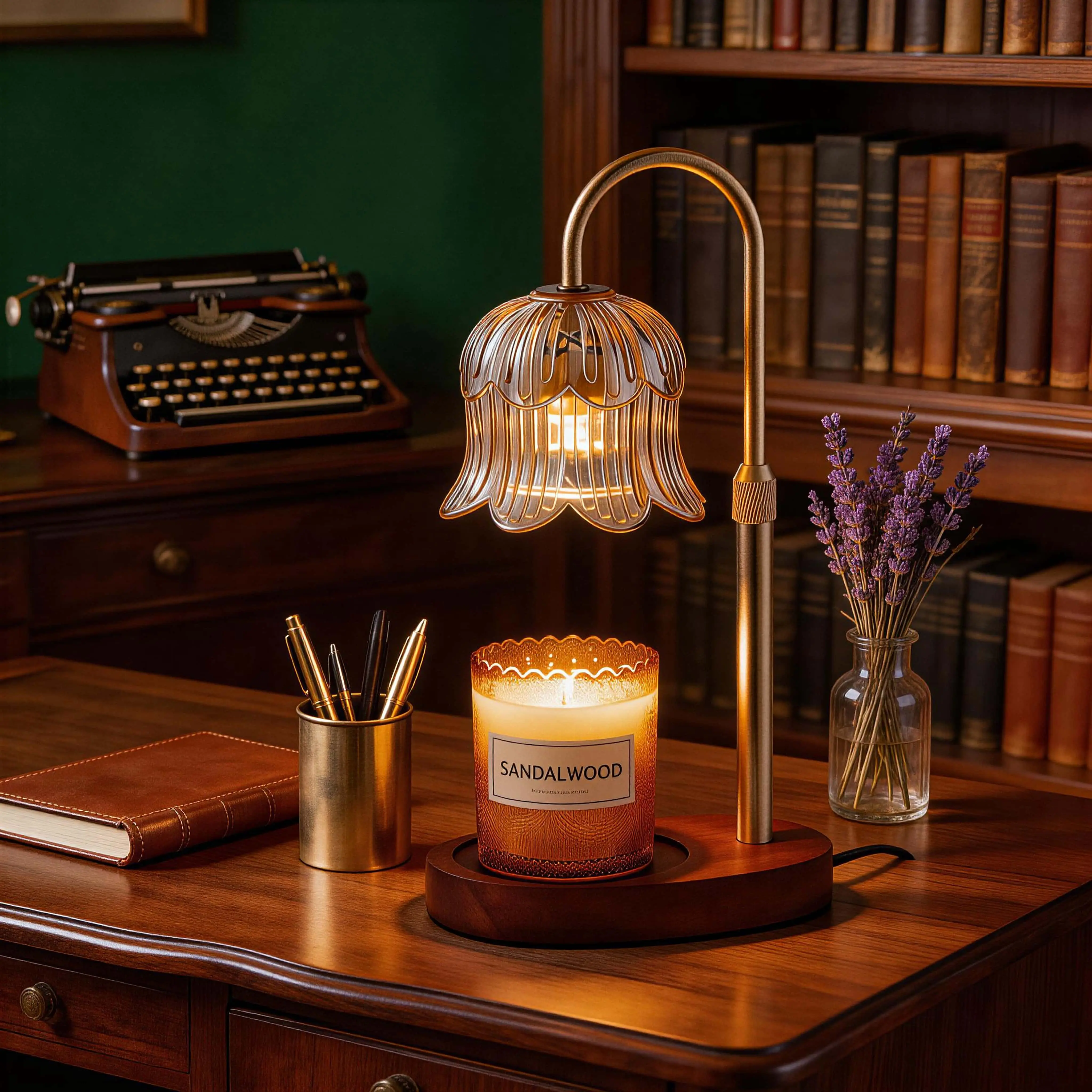 Metal Candle Warmer Lamp With Timer And Brightness Control