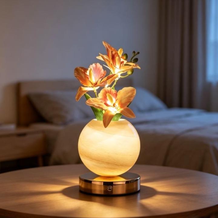 Decorative Tulip Flower Planet Pot Table Lamp