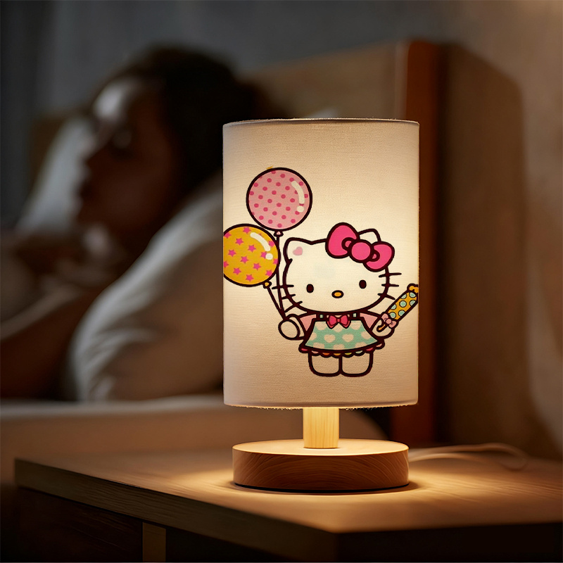 A modern Sanrio USB-powered linen lamp with a creative design