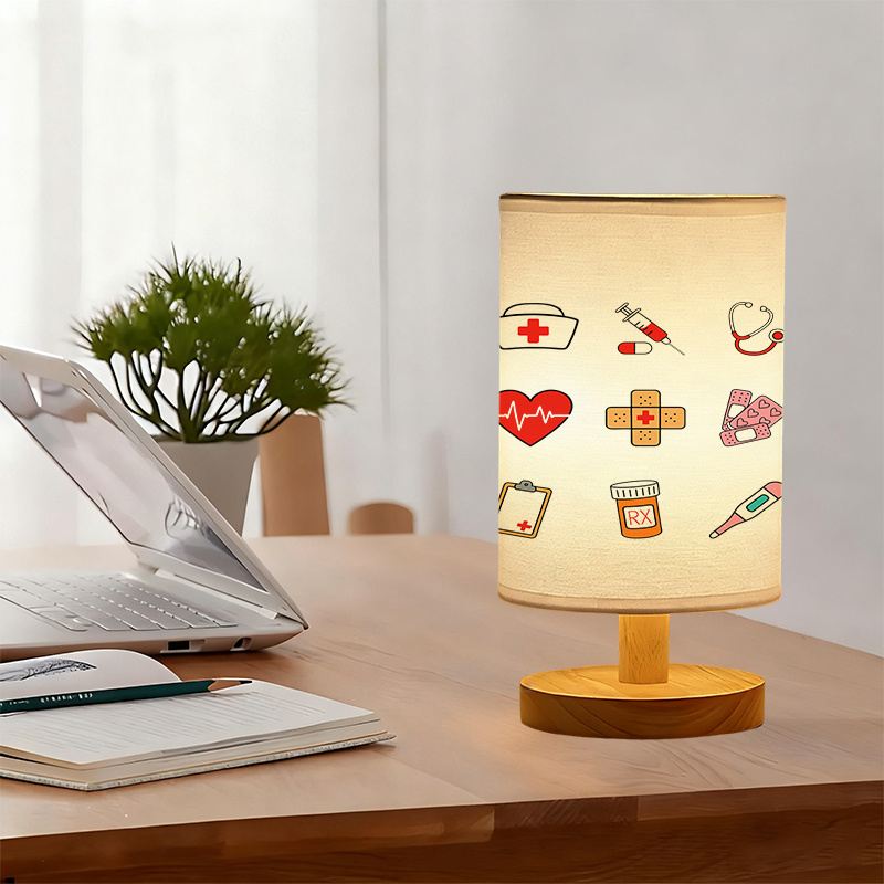 Modern USB powered Linen Lamp with Unique Design and Exquisite Patterns
