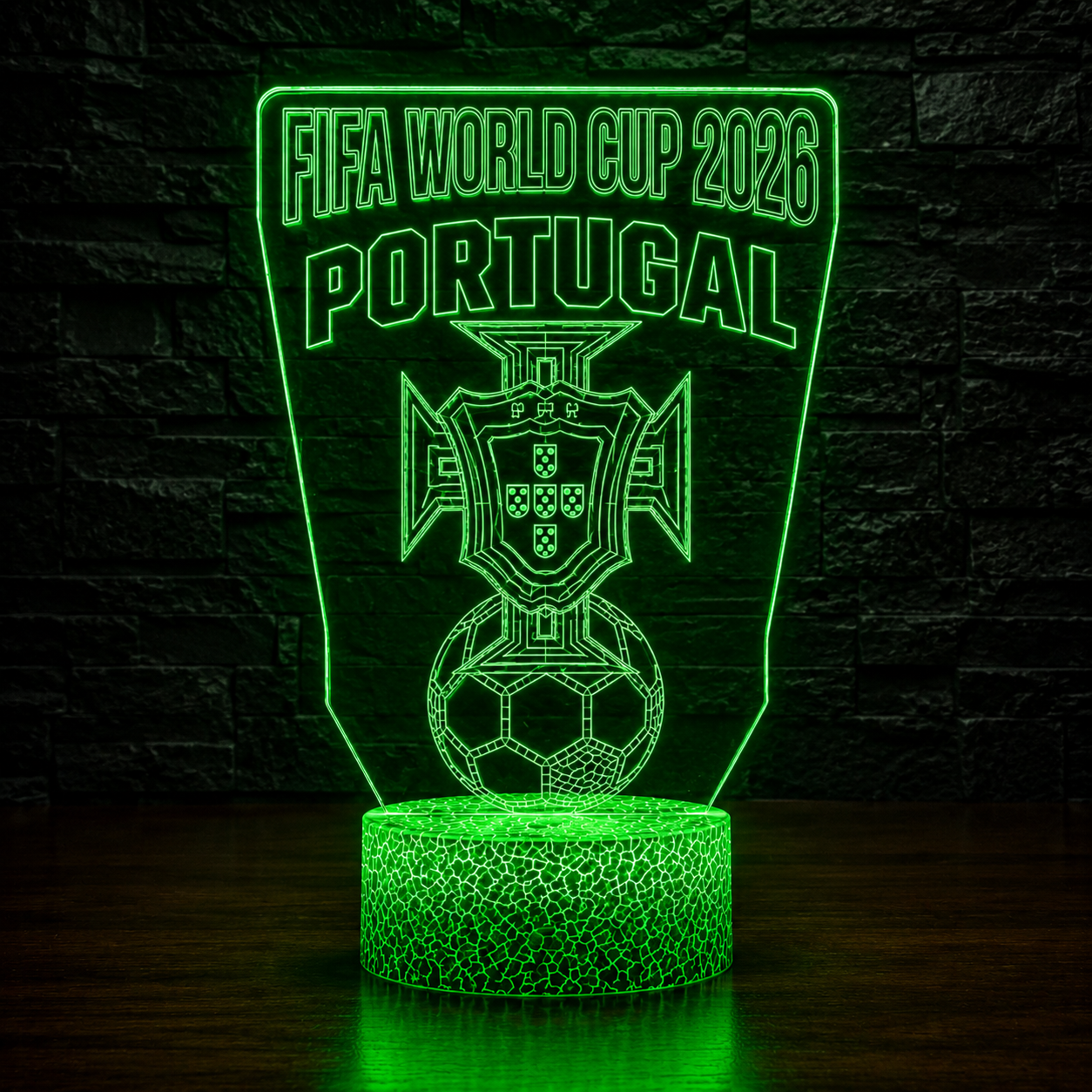 FIFA 2026 Portugal Soccer Sports Themed 3D Optical Lamp