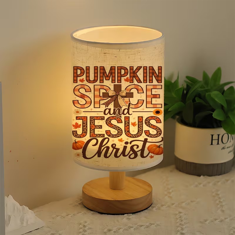 Pumpkin Christ Themed USB Powered Bedside Lamp