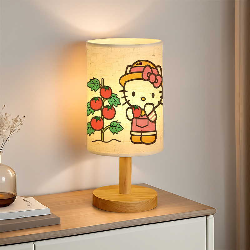 Sanrio USB-powered linen lamp  and bedroom, making it an excellent gift 