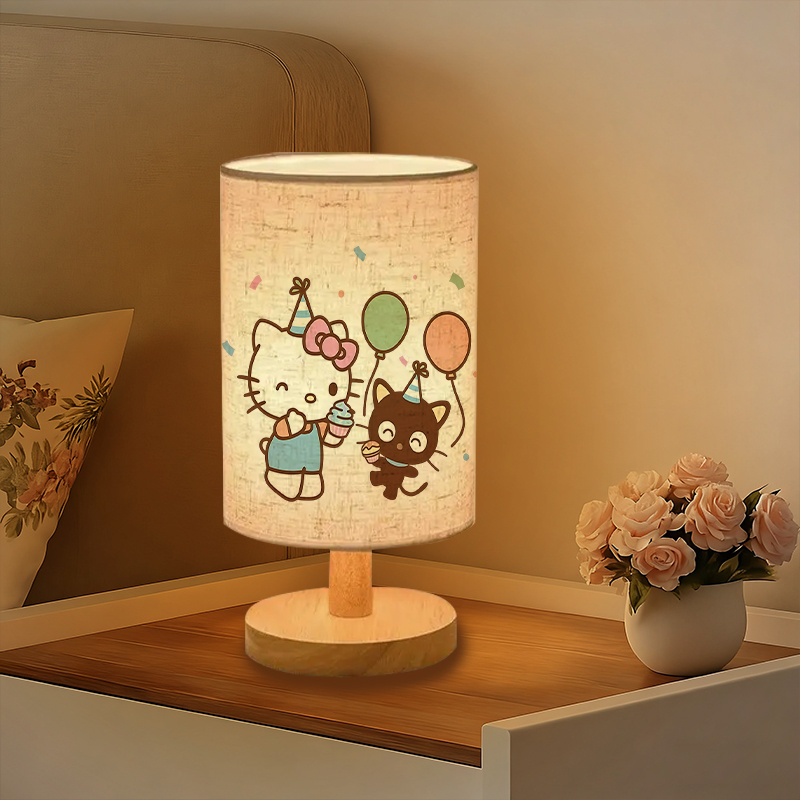 modern Sanrio USB-powered linen lamp with a creative design