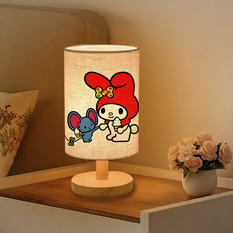  Gift for Family USB-Powered Sanrio Linen Table Lamp