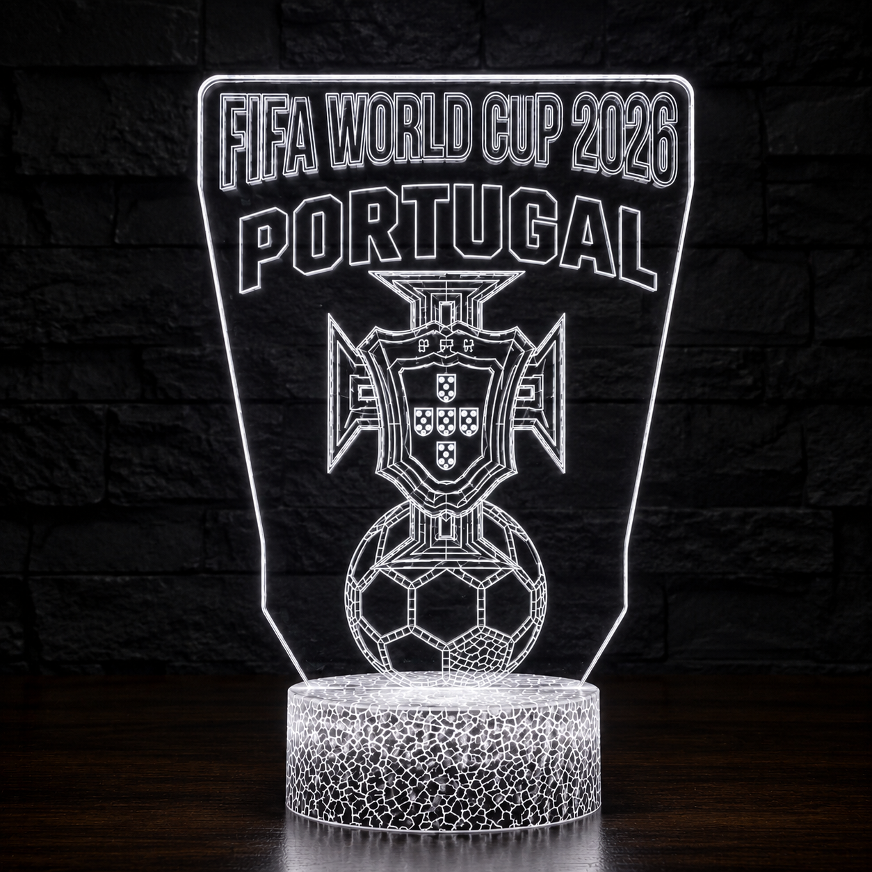 FIFA 2026 Portugal Soccer Sports Themed 3D Optical Lamp