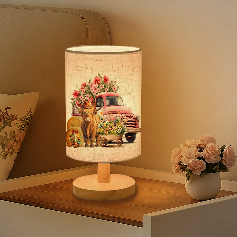 USB-Powered Table Lamp with Bulb Corded Ambient Suitable for Bedroom