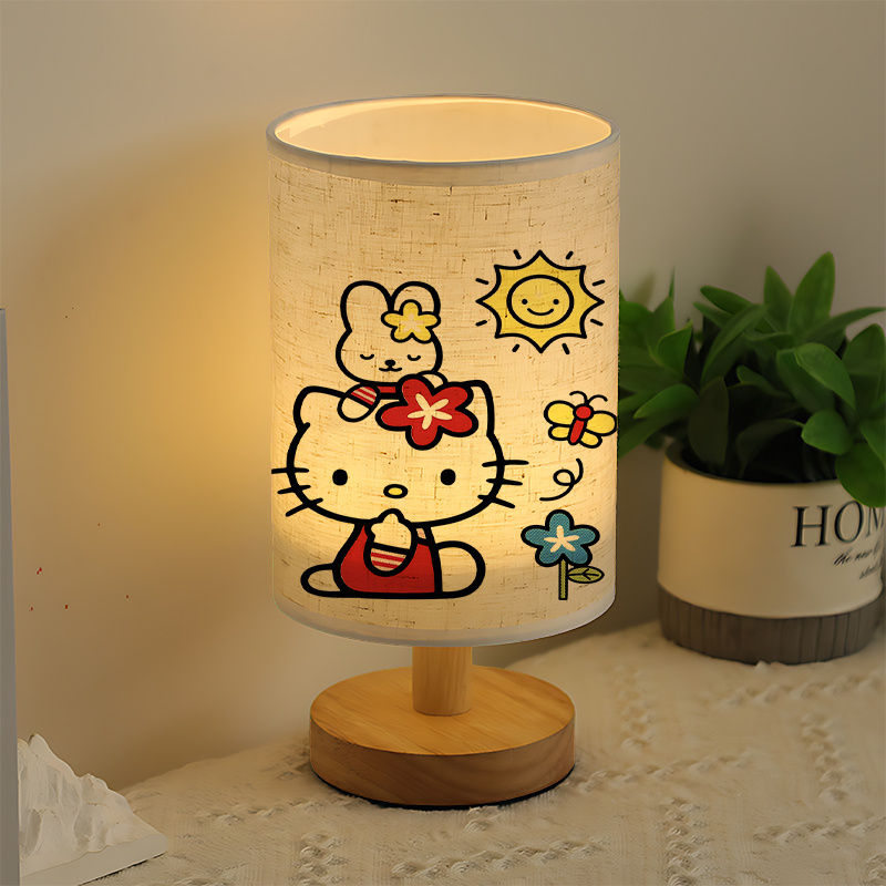 modern Sanrio USB-powered linen lamp with a creative Sanrio patterns Cozy