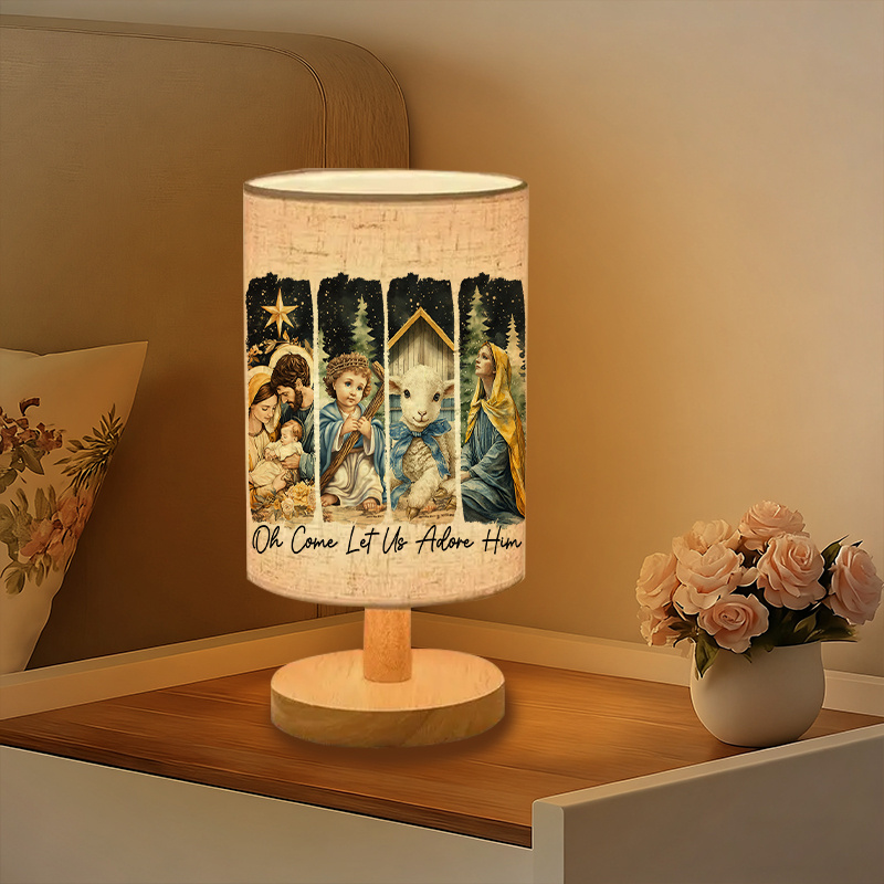 Modern USB-Powered Linen Lamp