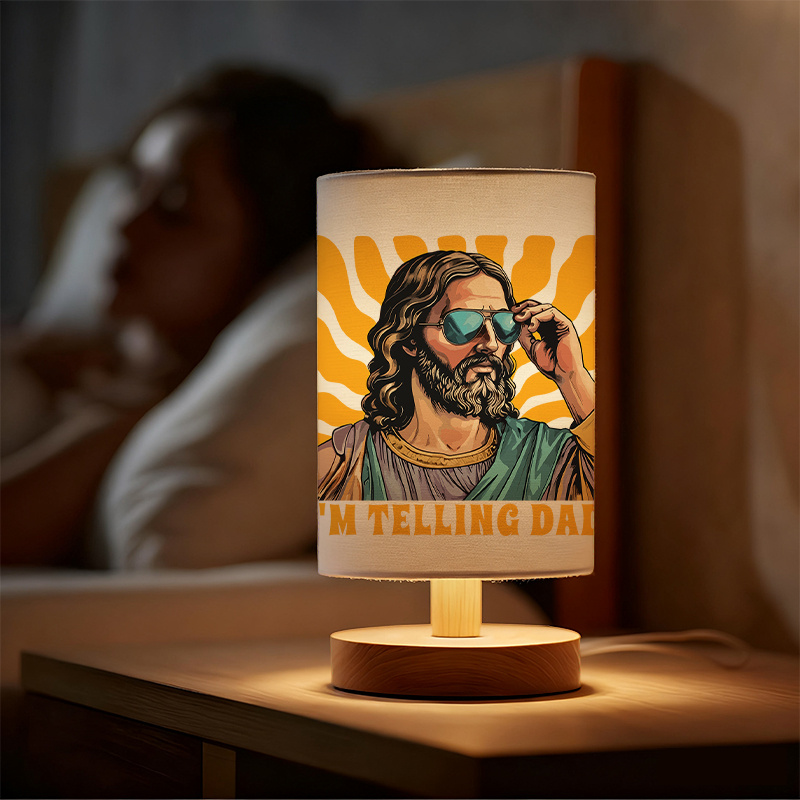 A Modern USB powered Linen Lamp with a Unique Design and Exquisite Patterns