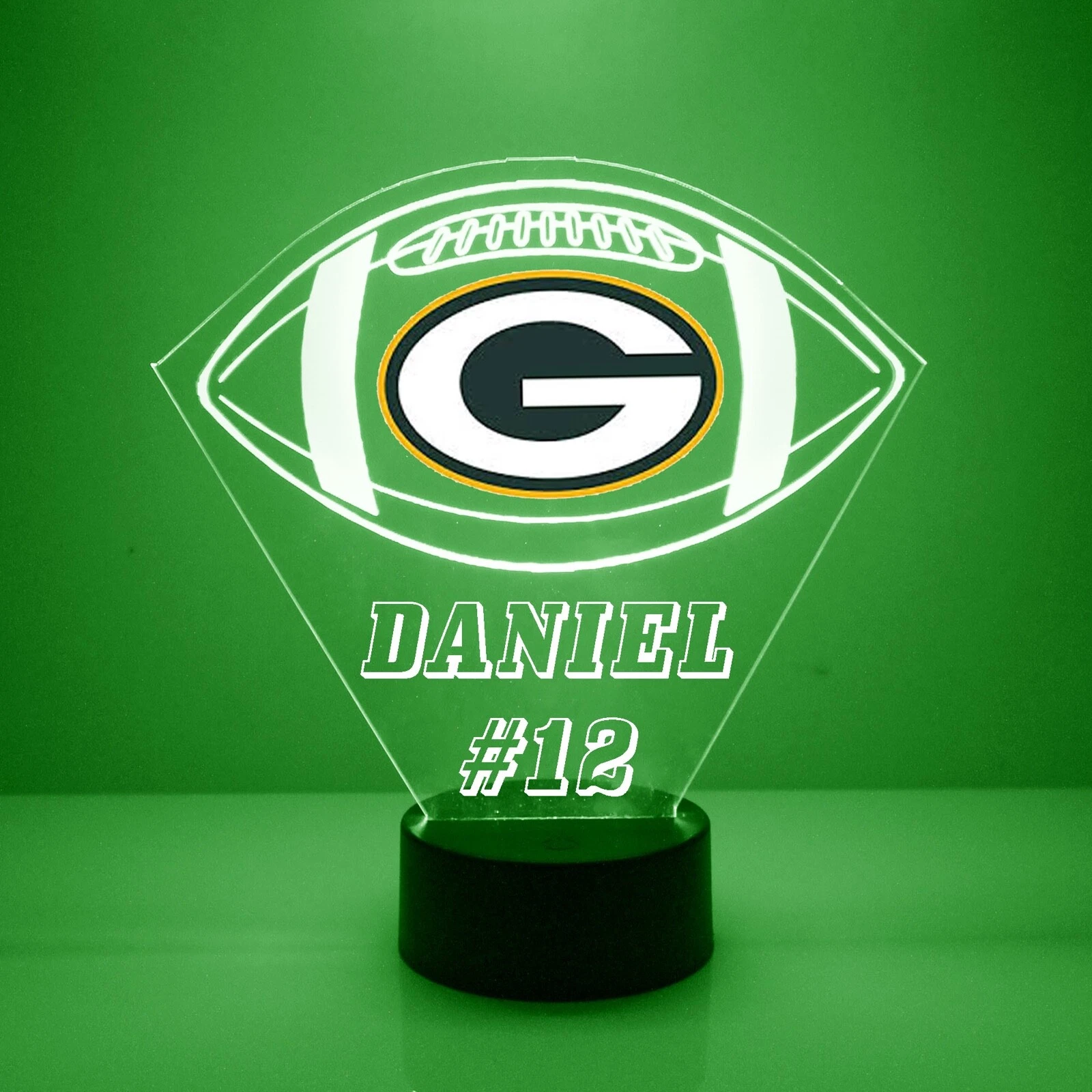 Green Bay Packers Personalized LED Lamp