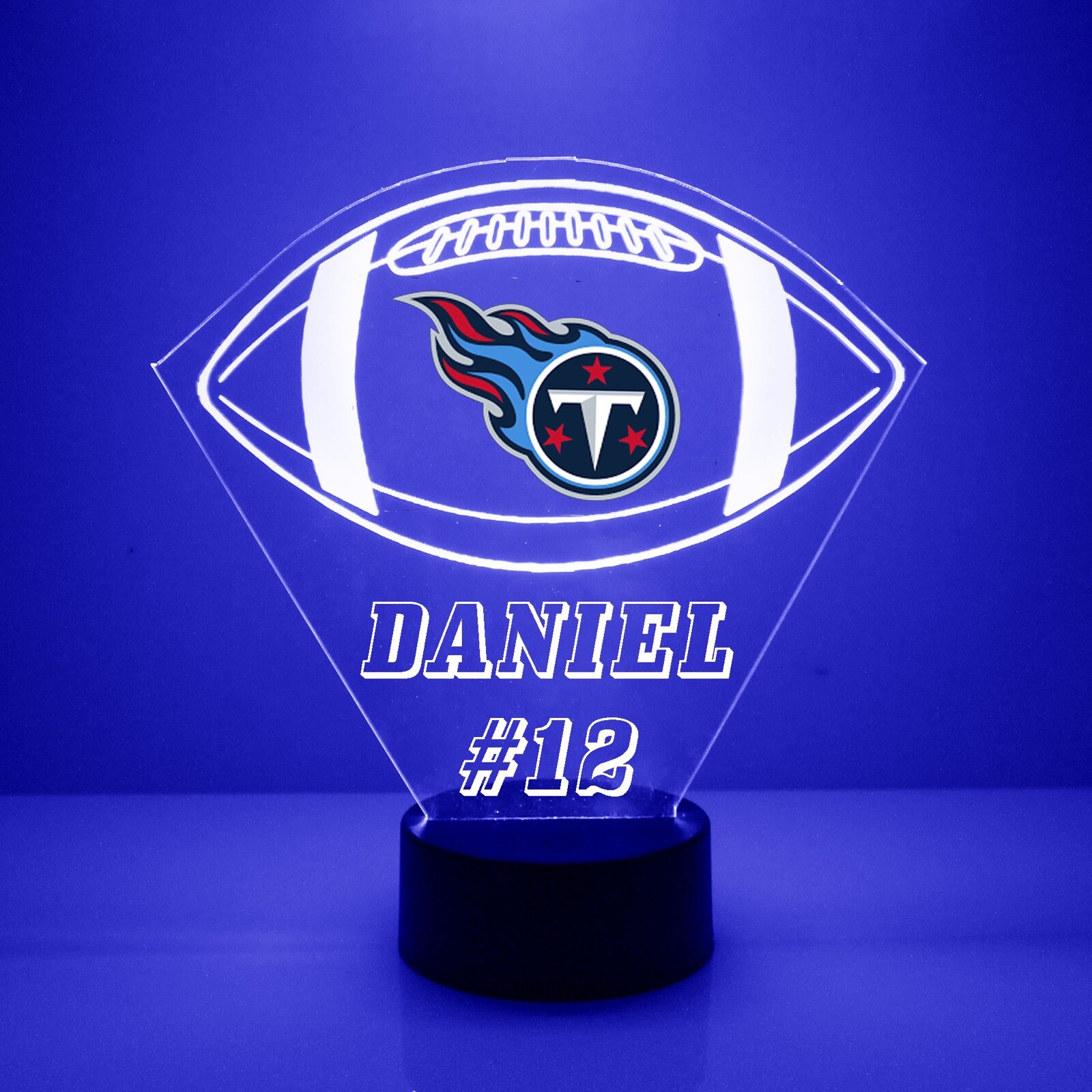Tennessee Titans Personalized LED Football Lamp