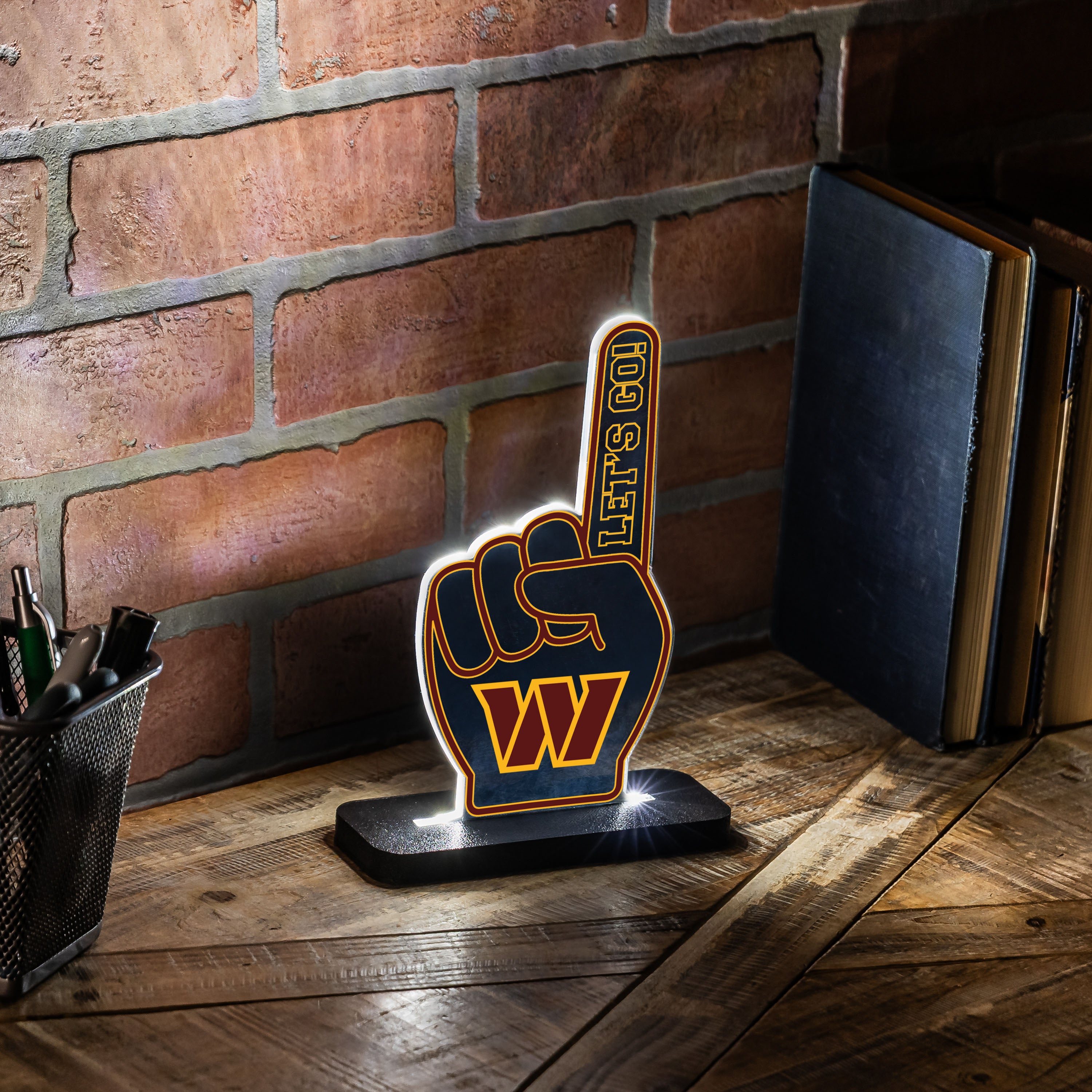 Washington Commanders NFL Football Foam Finger Desklite LED Decor