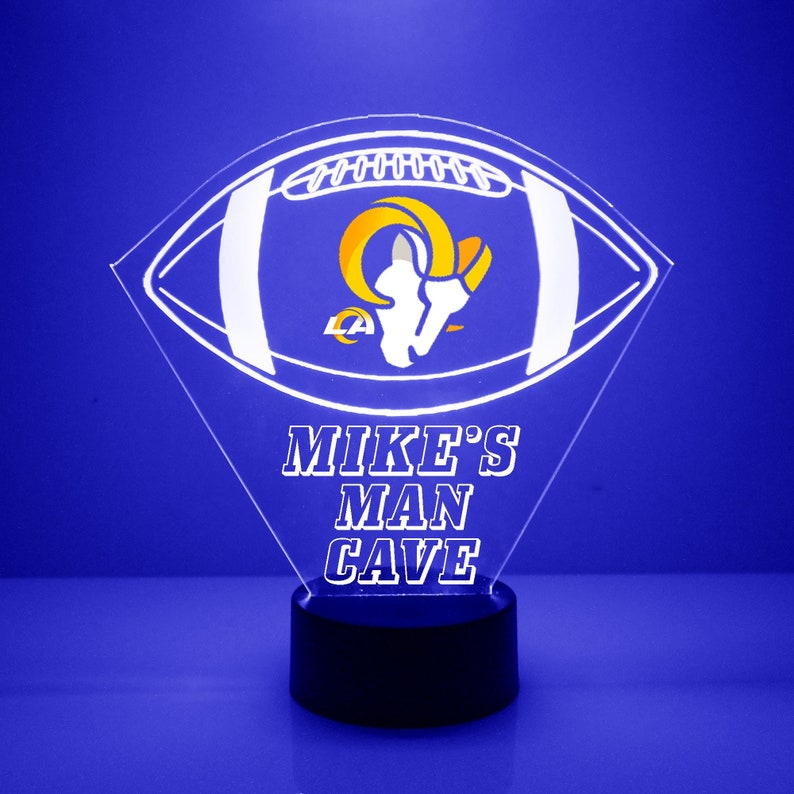 Los Angeles Rams Personalized LED Football Night Light
