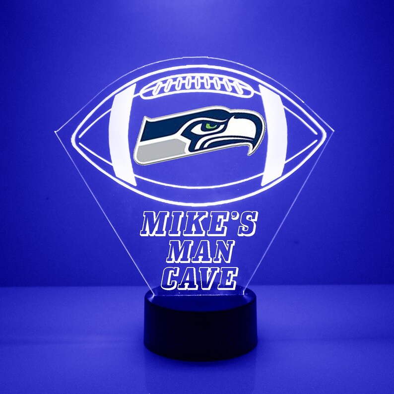Custom Seahawks LED Football Night Light