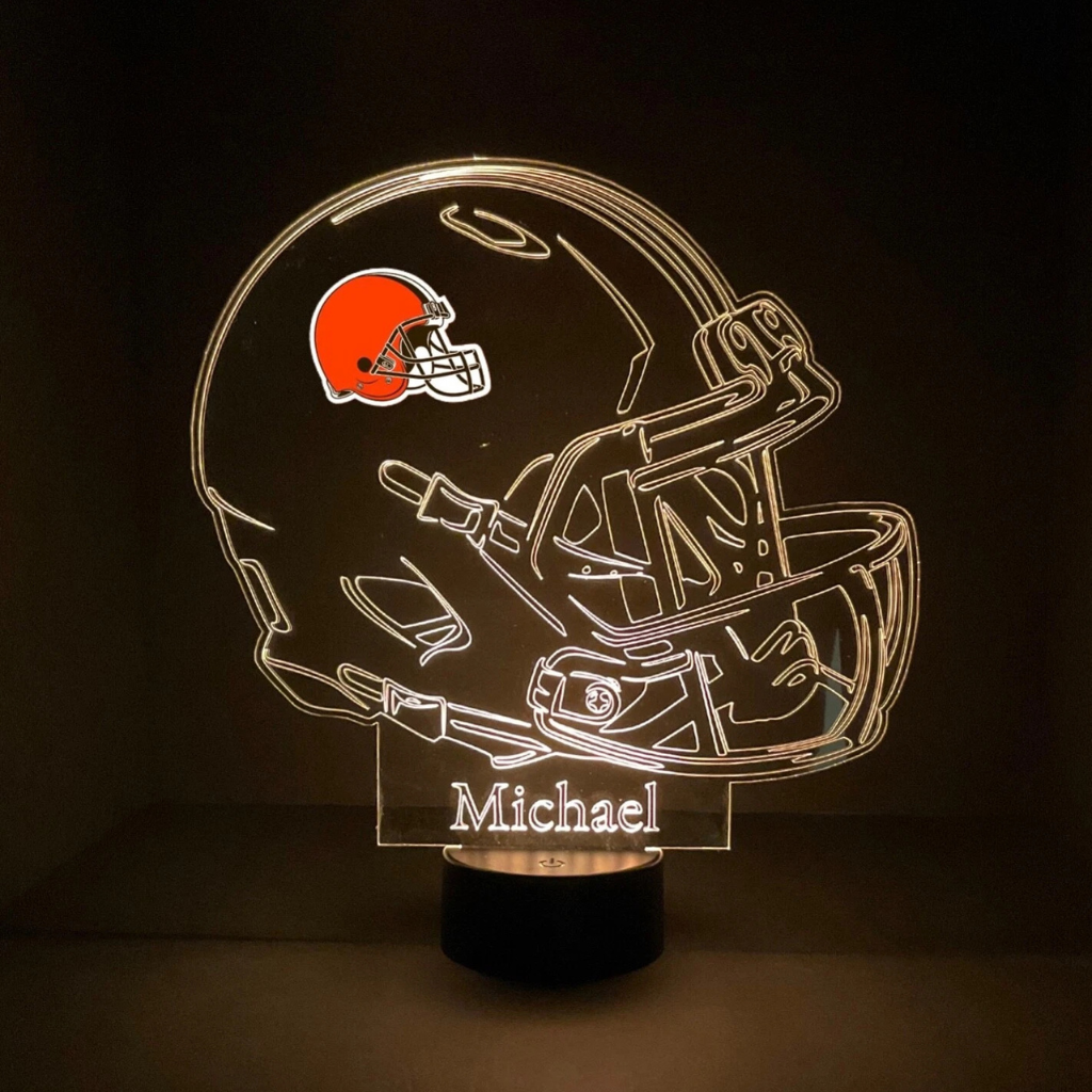 Cleveland Browns Personalized 3D Helmet LED Light