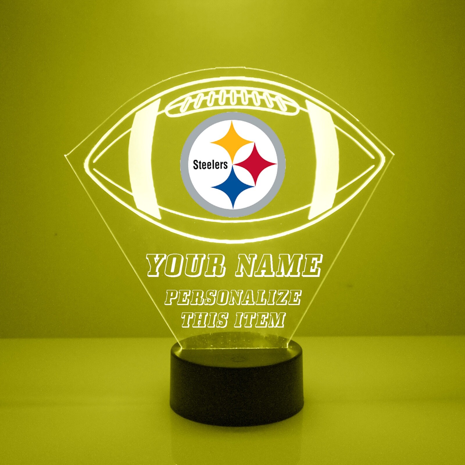 Pittsburgh Steelers Personalized LED Lamp