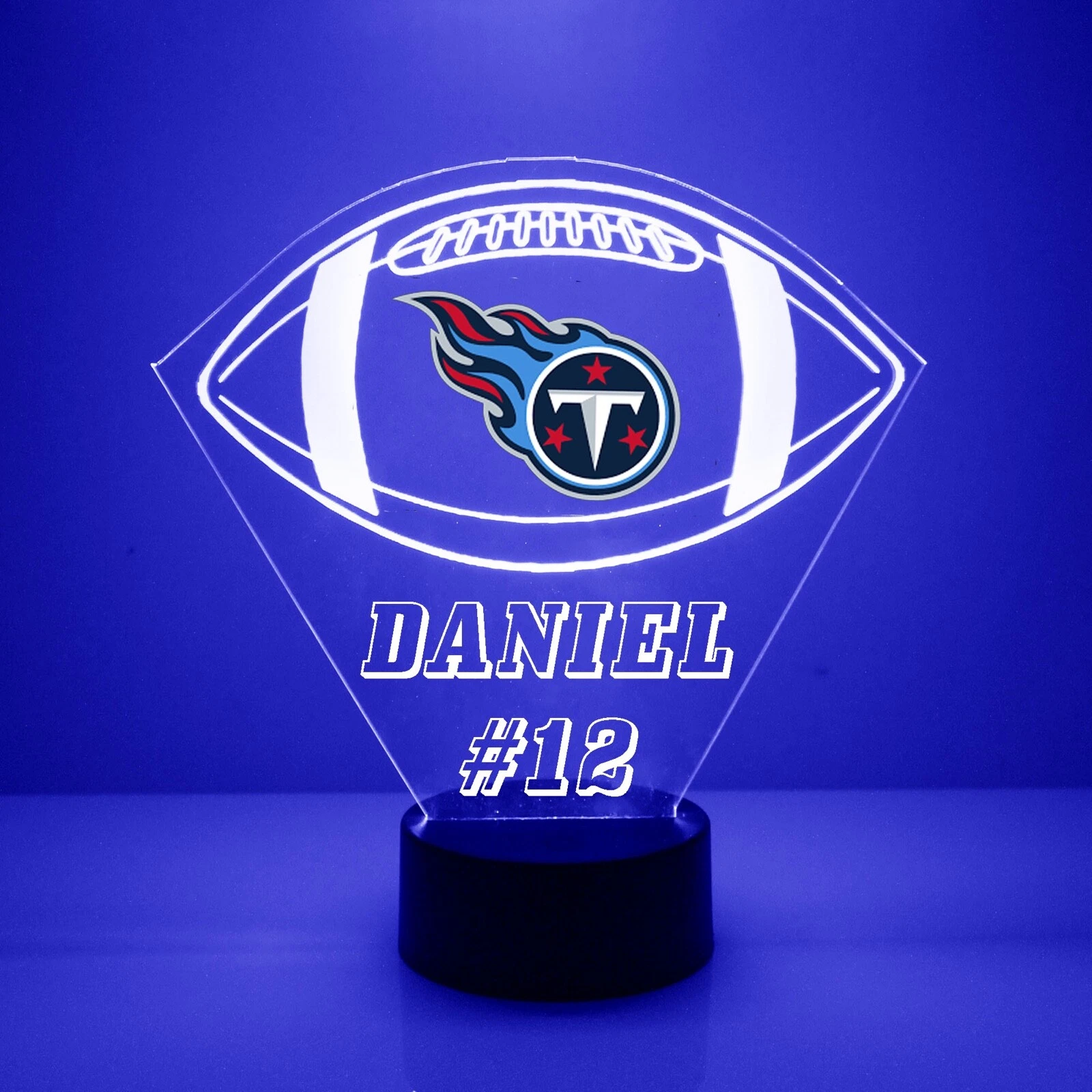 Tennessee Titans Personalized LED Football Lamp
