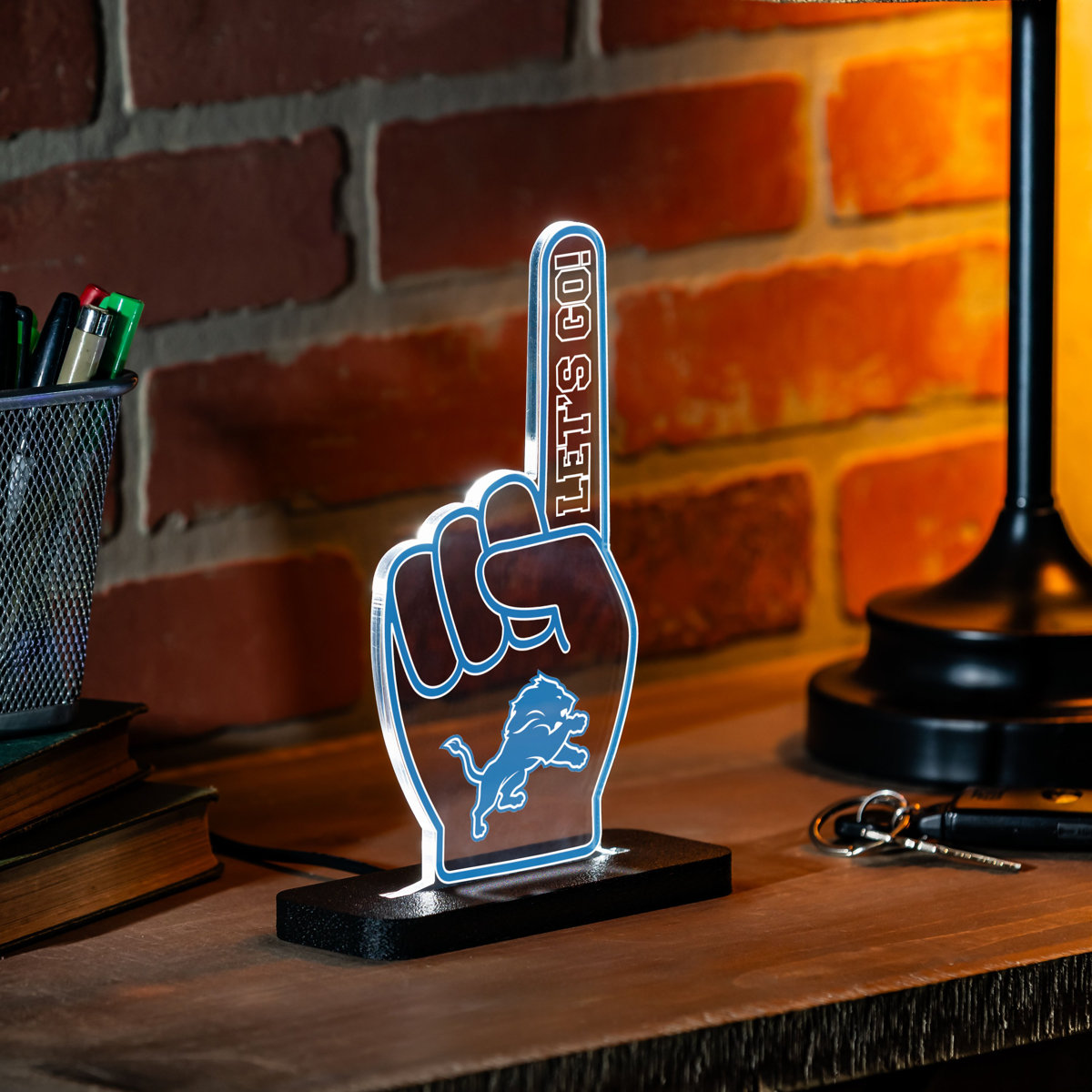 Detroit Lions NFL Foam Finger Lamp