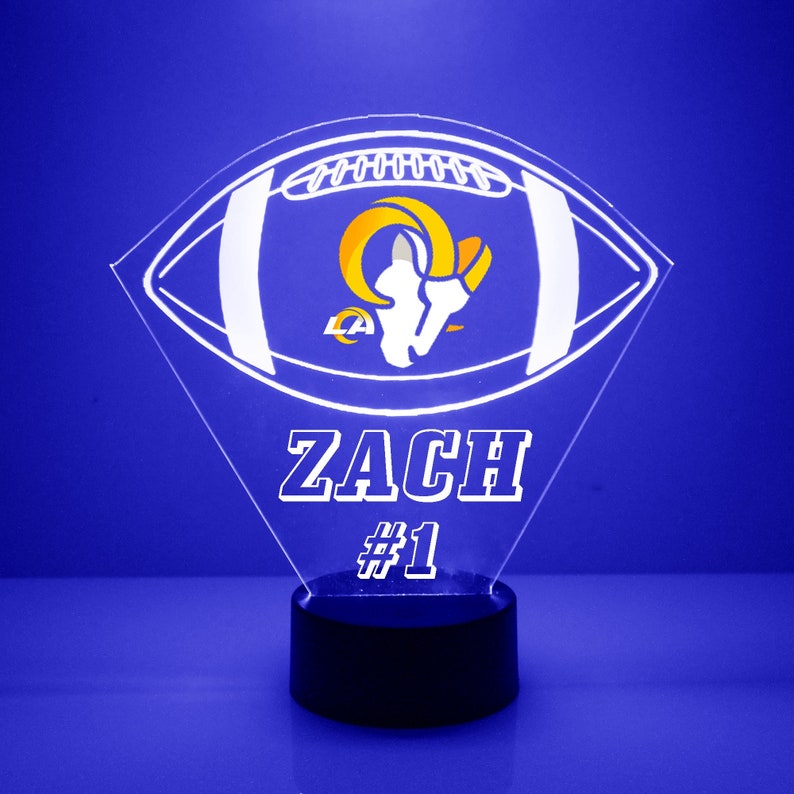 Los Angeles Rams Personalized LED Football Night Light