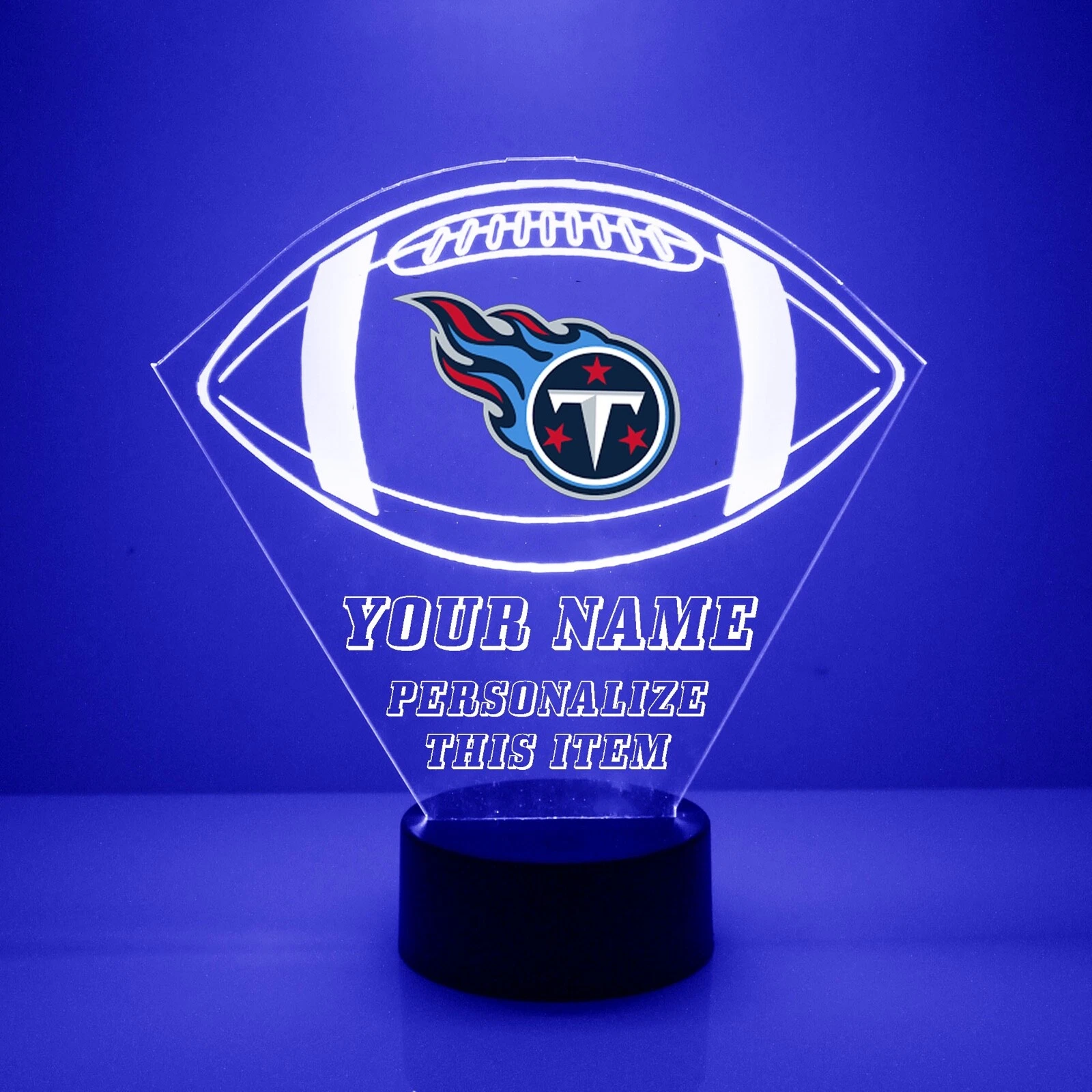 Tennessee Titans Personalized LED Football Lamp