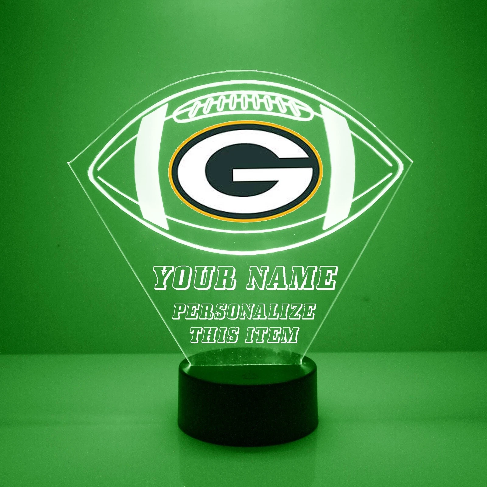Green Bay Packers Personalized LED Lamp